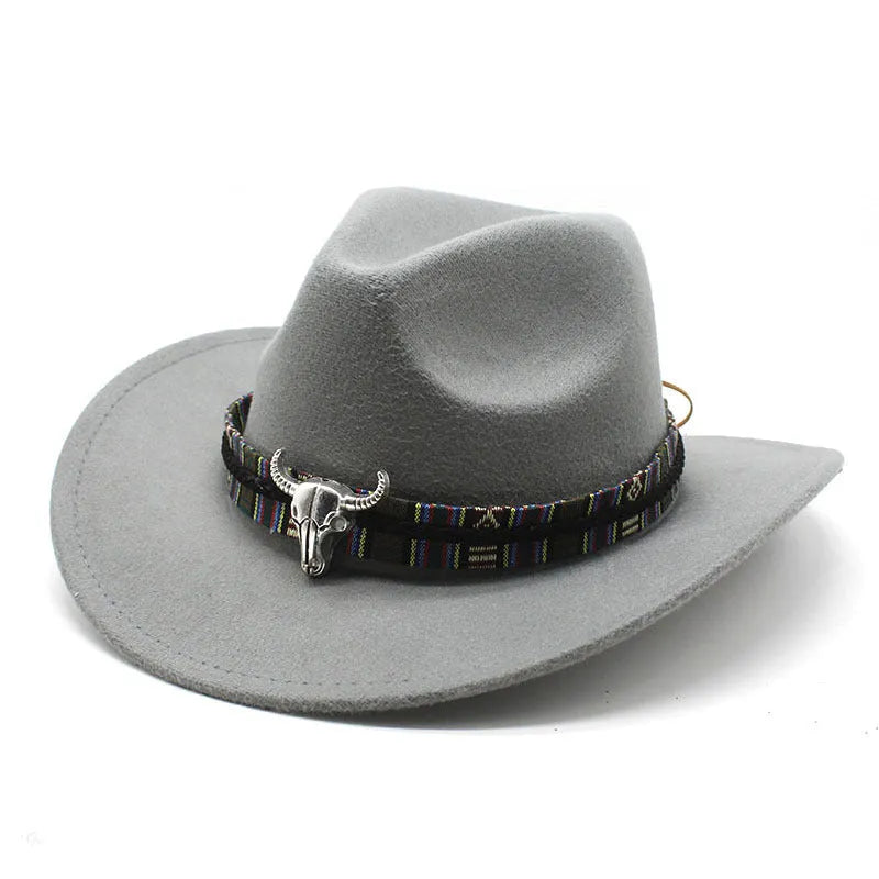 Western cowboy hat with bell crown in polyester fabric available in multiple colours for unisex size M