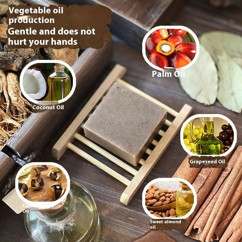 72g nine herb cold process shampoo soap bar in solid format