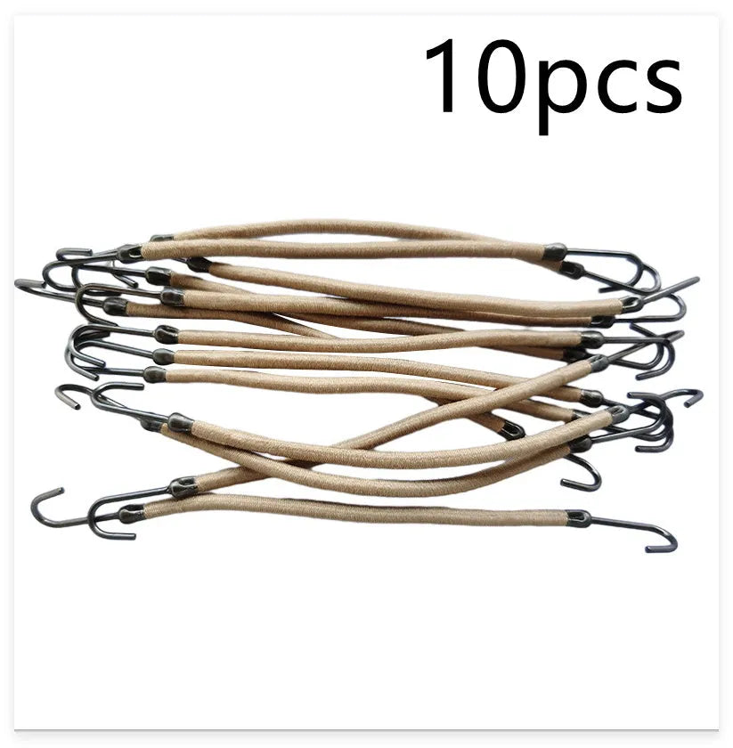 Close-up of a double hook hair tool for wig making on a solid colour background.