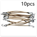 Close-up of a double hook hair tool for wig making on a solid colour background.