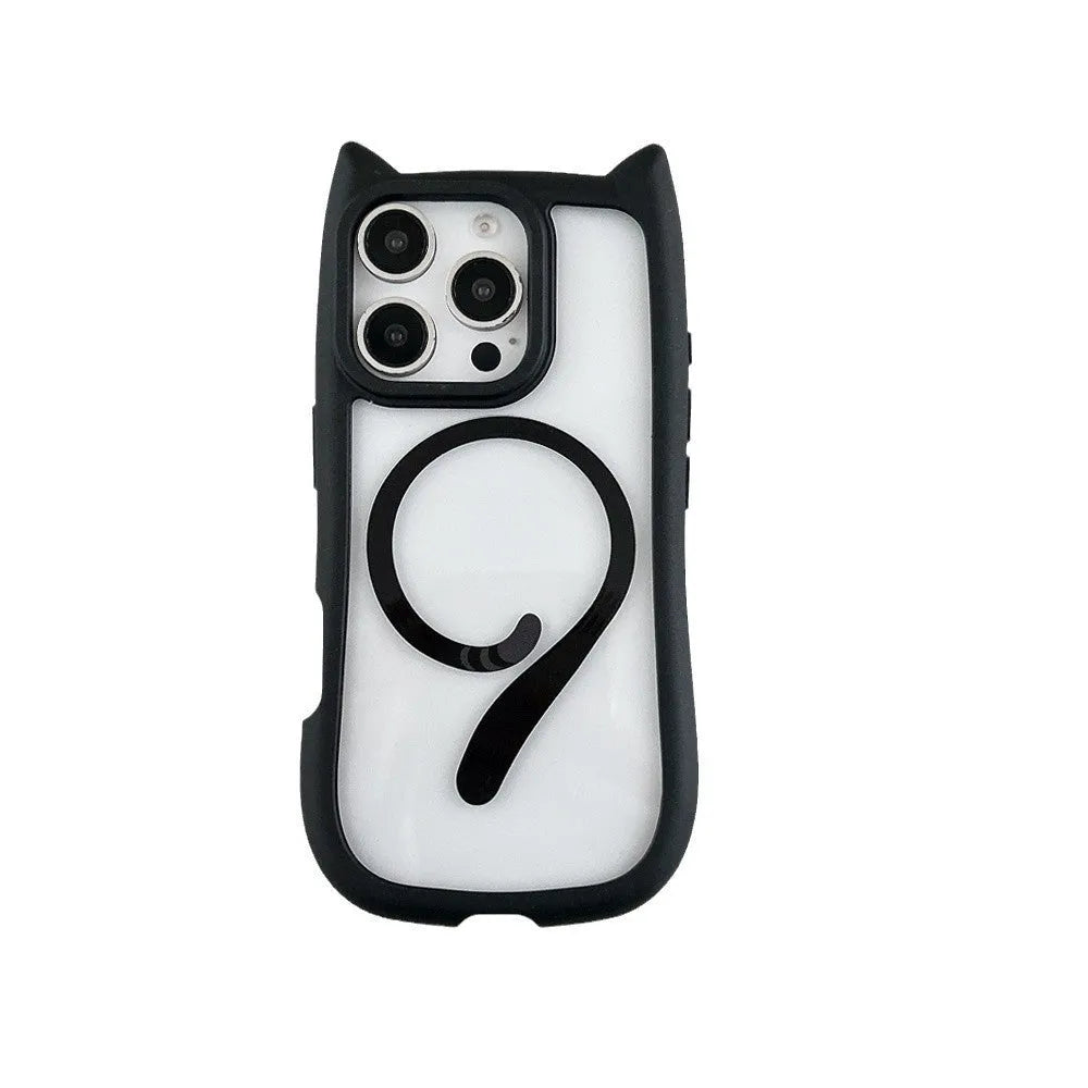 Transparent acrylic TPU phone case for IPhone 17 with magnetic suction function in multiple colour options