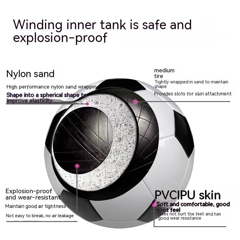 PVC machine seam training football in multiple sizes and colours including Thick Tornado Blue.