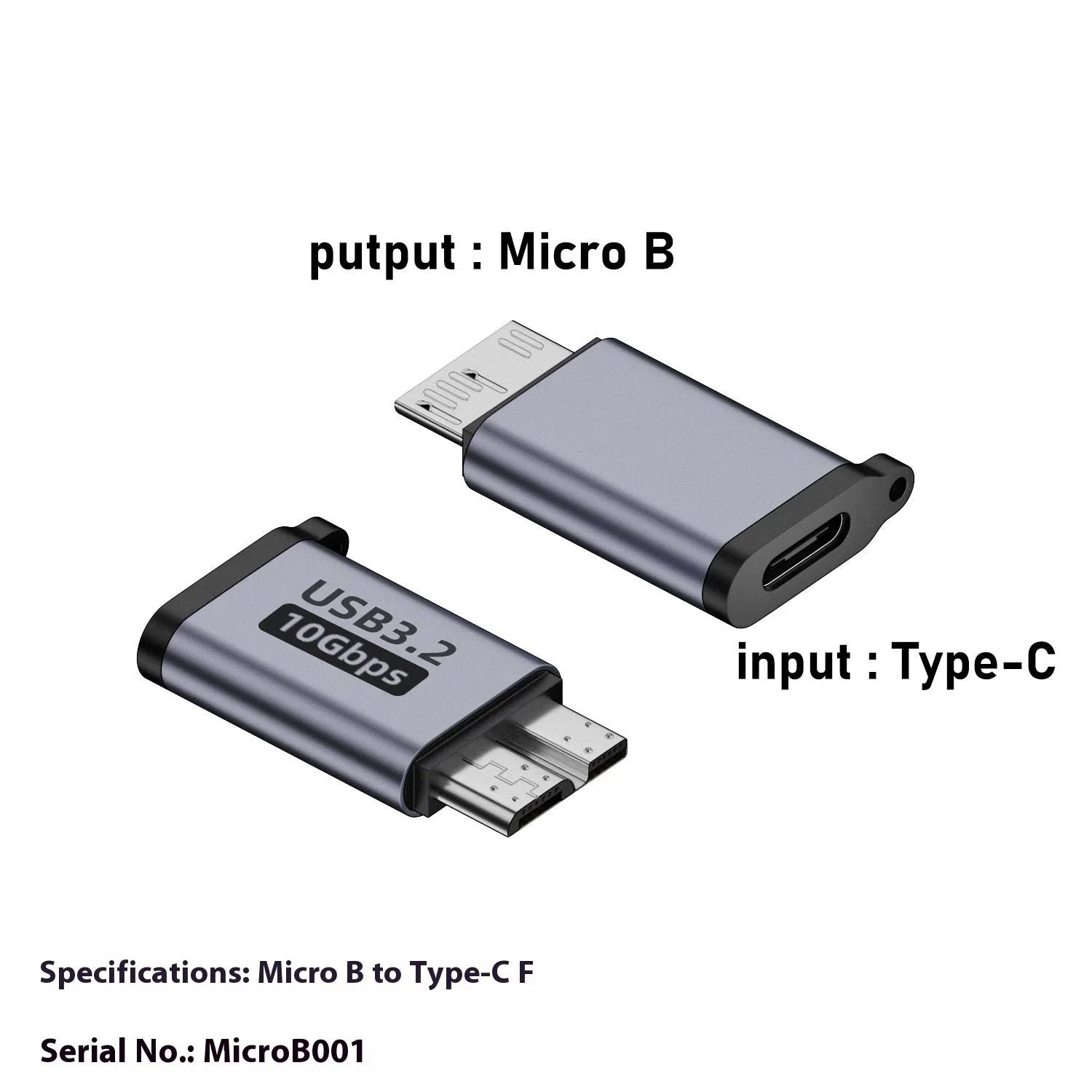 USB AM male to Micro-B female adapter connector for older devices