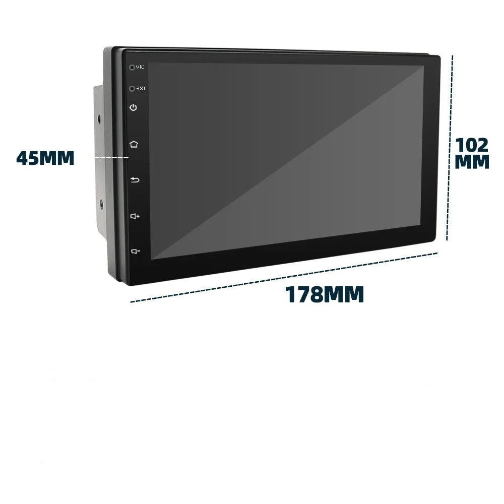 Universal black CarPlay navigation MP5 player with 7-inch touchscreen display for in-car GPS and media playback