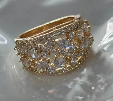 Women's round hollow fashion ring in copper available in multiple sizes and colour combinations