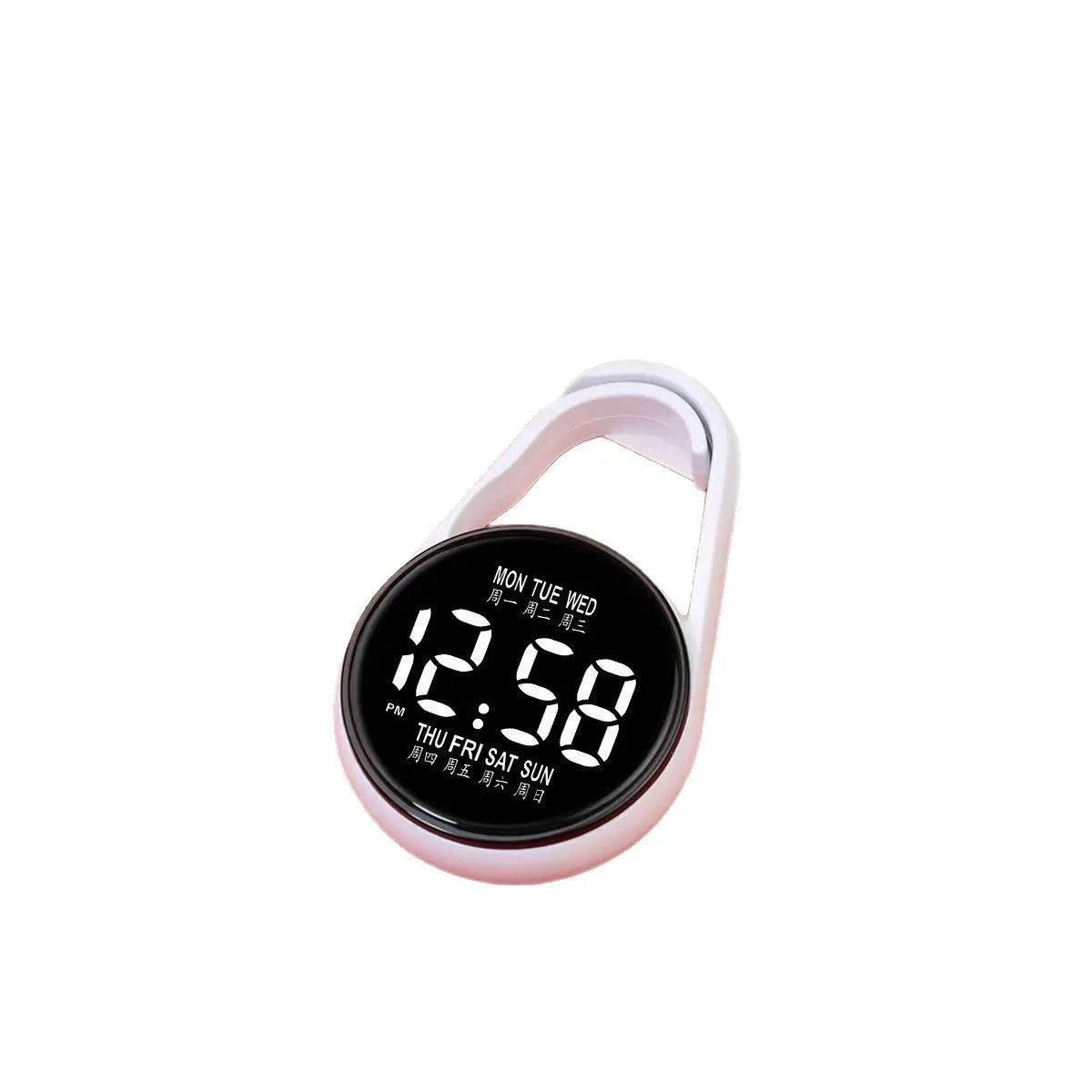 LED digital watch with luminous display and waterproof design shown in multiple colour options