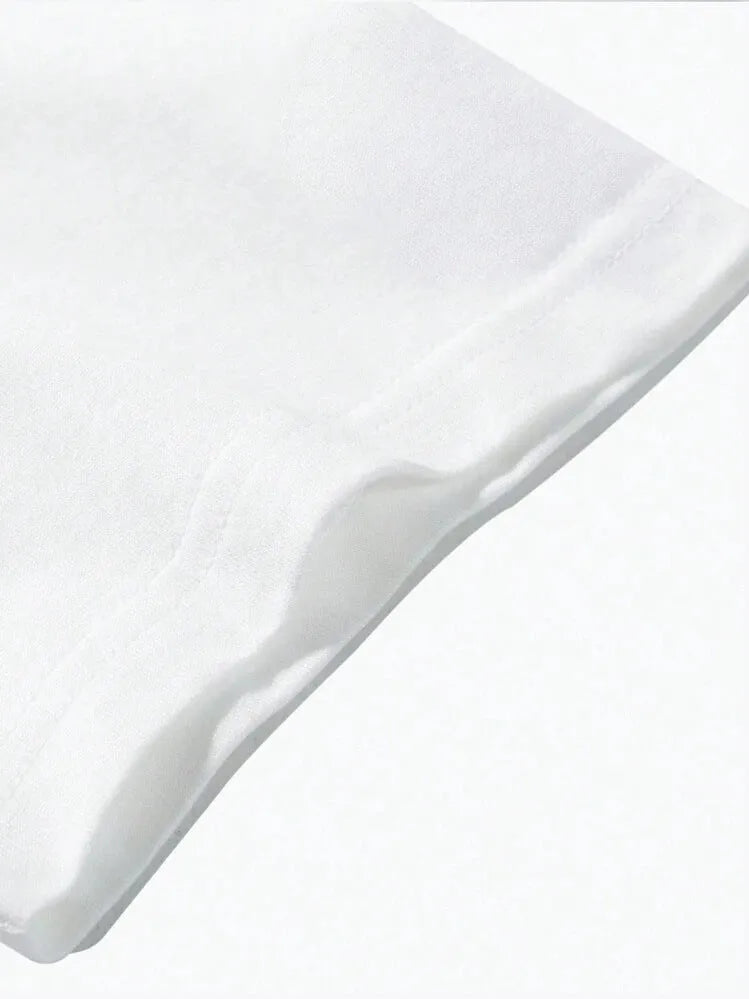 Men's pure cotton short sleeve T-shirt in Japanese retro style, solid colour