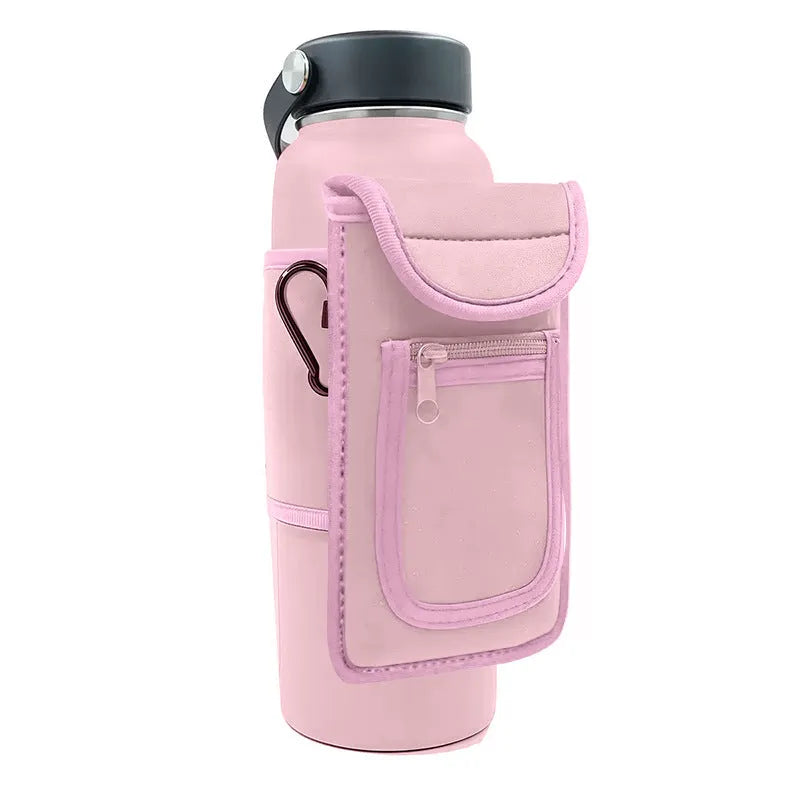 Cloth fitness cup sleeve for kettle storage with magnetic closure option in multiple colours