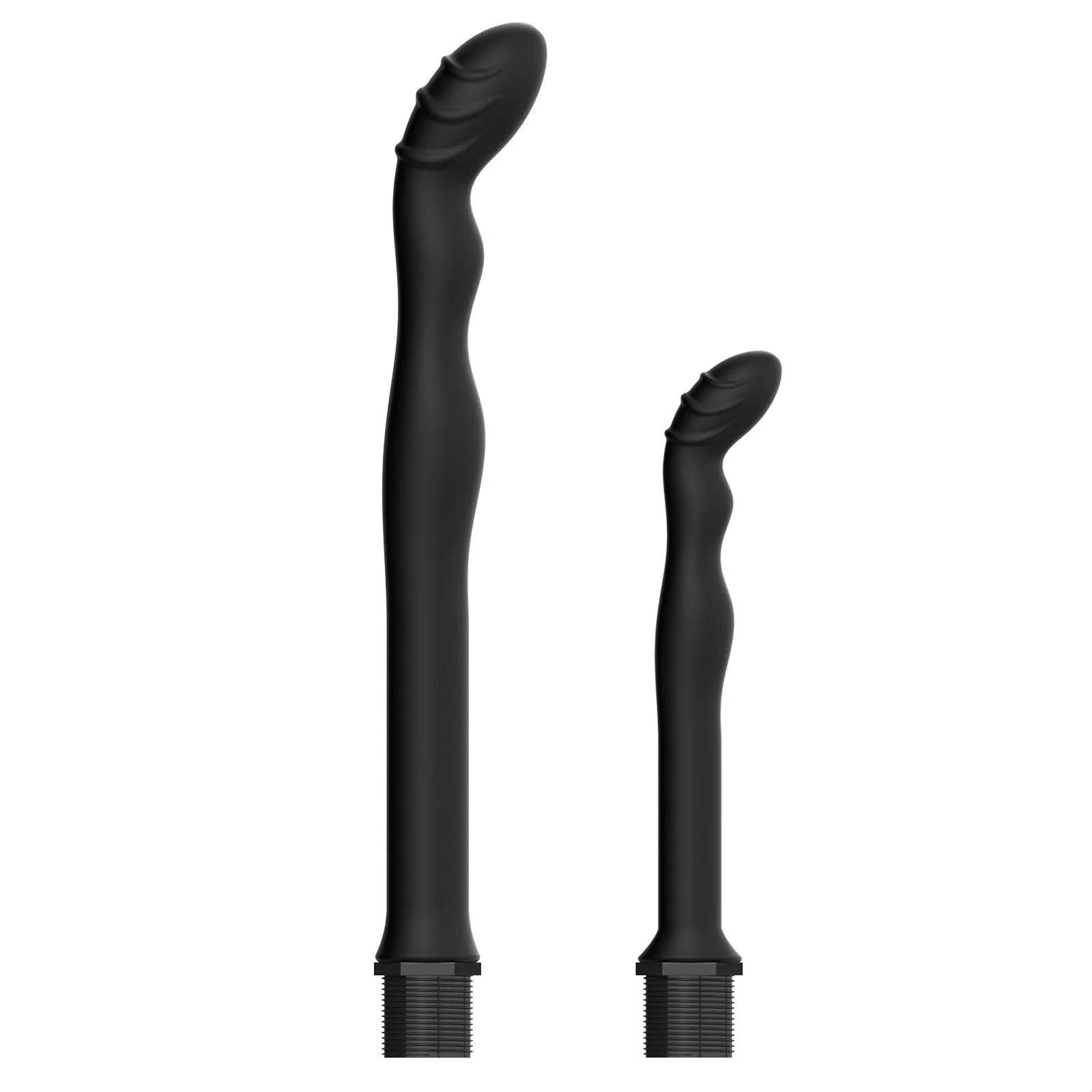 Black silicone enema hosepipe flusher with sausage filler design
