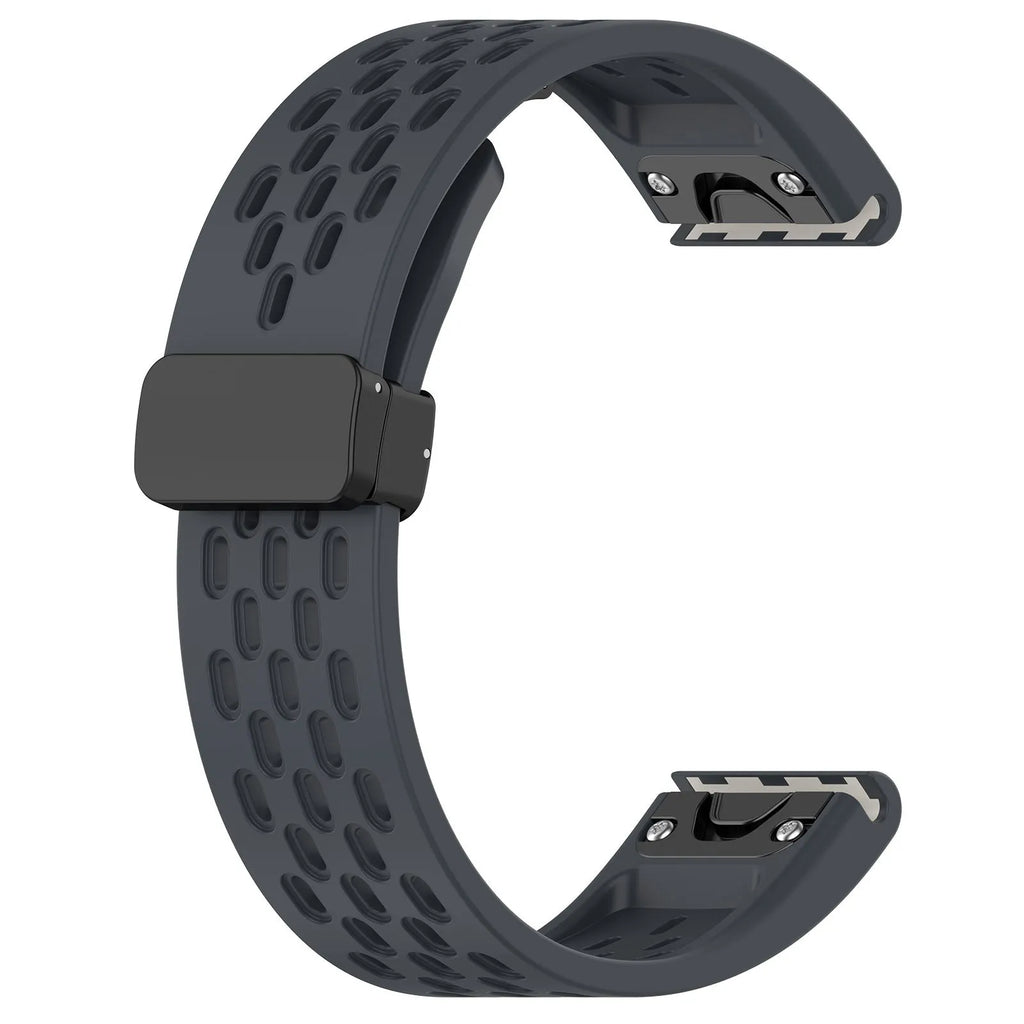 Quick release watch strap for Fenix8 and Fenix7pro watches with screwdriver tool, shown in multiple colour options.