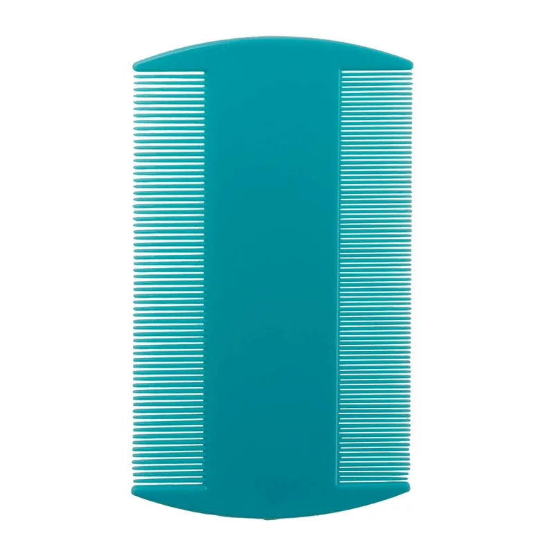 Plastic fine teeth double-edged comb for pets and people in various colours