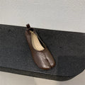 Women's low chunky heel round toe pumps in apricot, black, brown colours