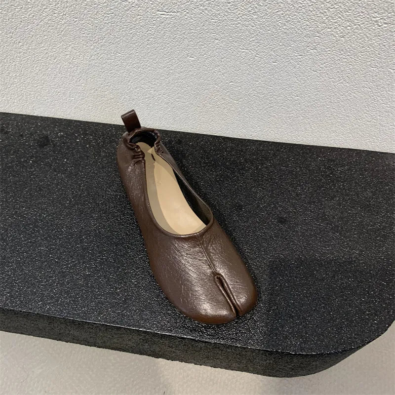 Women's low chunky heel round toe pumps in apricot, black, brown colours