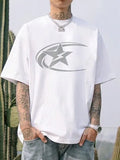 Men's pure cotton short sleeve T-shirt in Japanese retro style, solid colour