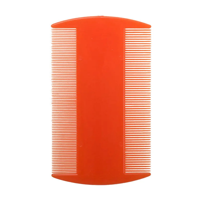 Plastic fine teeth double-edged comb for pets and people in various colours