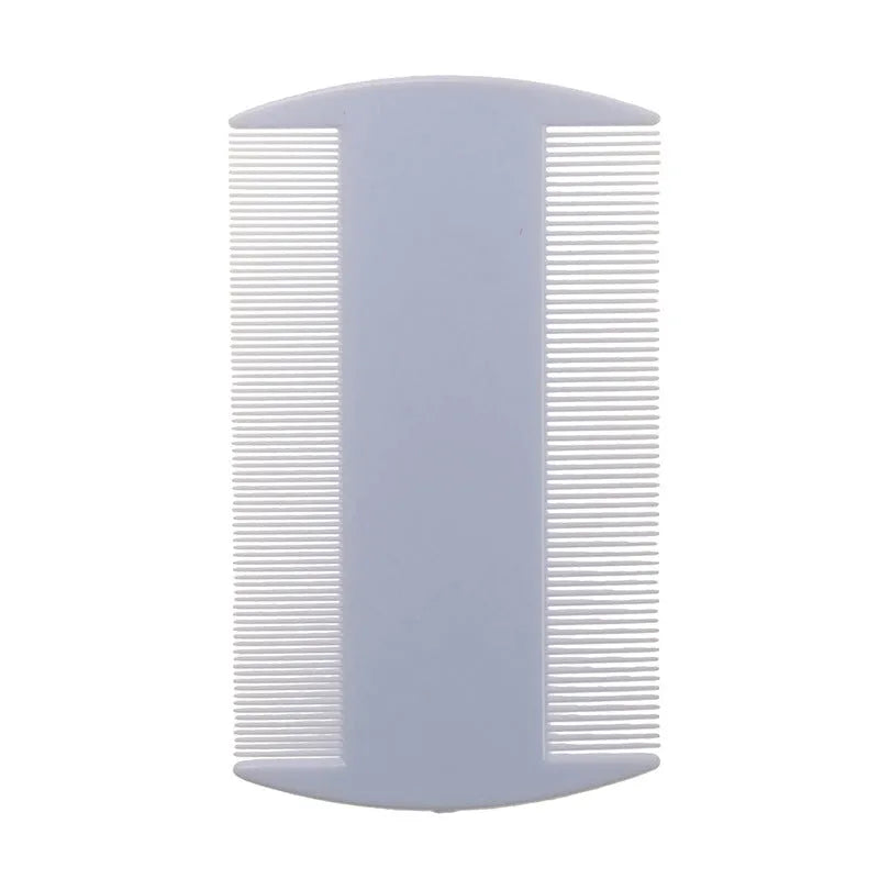 Plastic fine teeth double-edged comb for pets and people in various colours