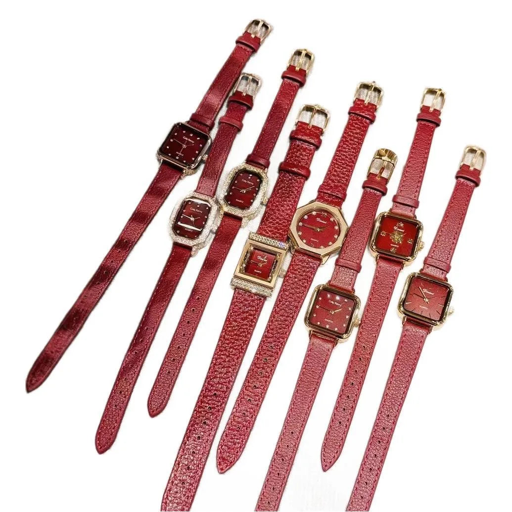 Chinese style alloy women's watch with multiple dial pattern options including diamond and camellia designs