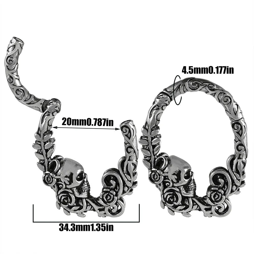 Shaped totem pattern stainless steel earrings with electroplated finish in fashion colours
