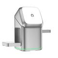 Black and silver mobile phone magnetic wireless charging stand with adjustable 180-degree rotation