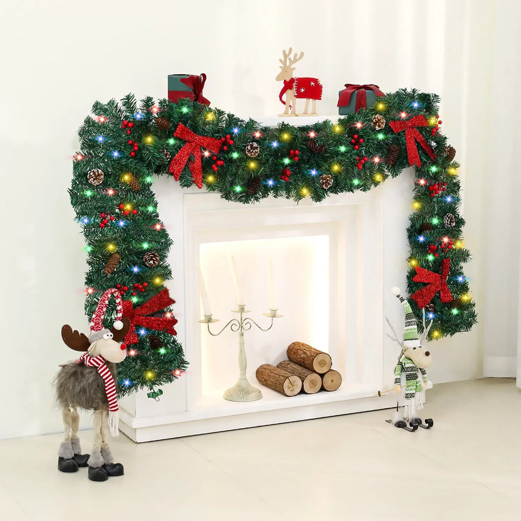 Christmas rattan pine cone bow decorative cane with European style design for festive arrangements