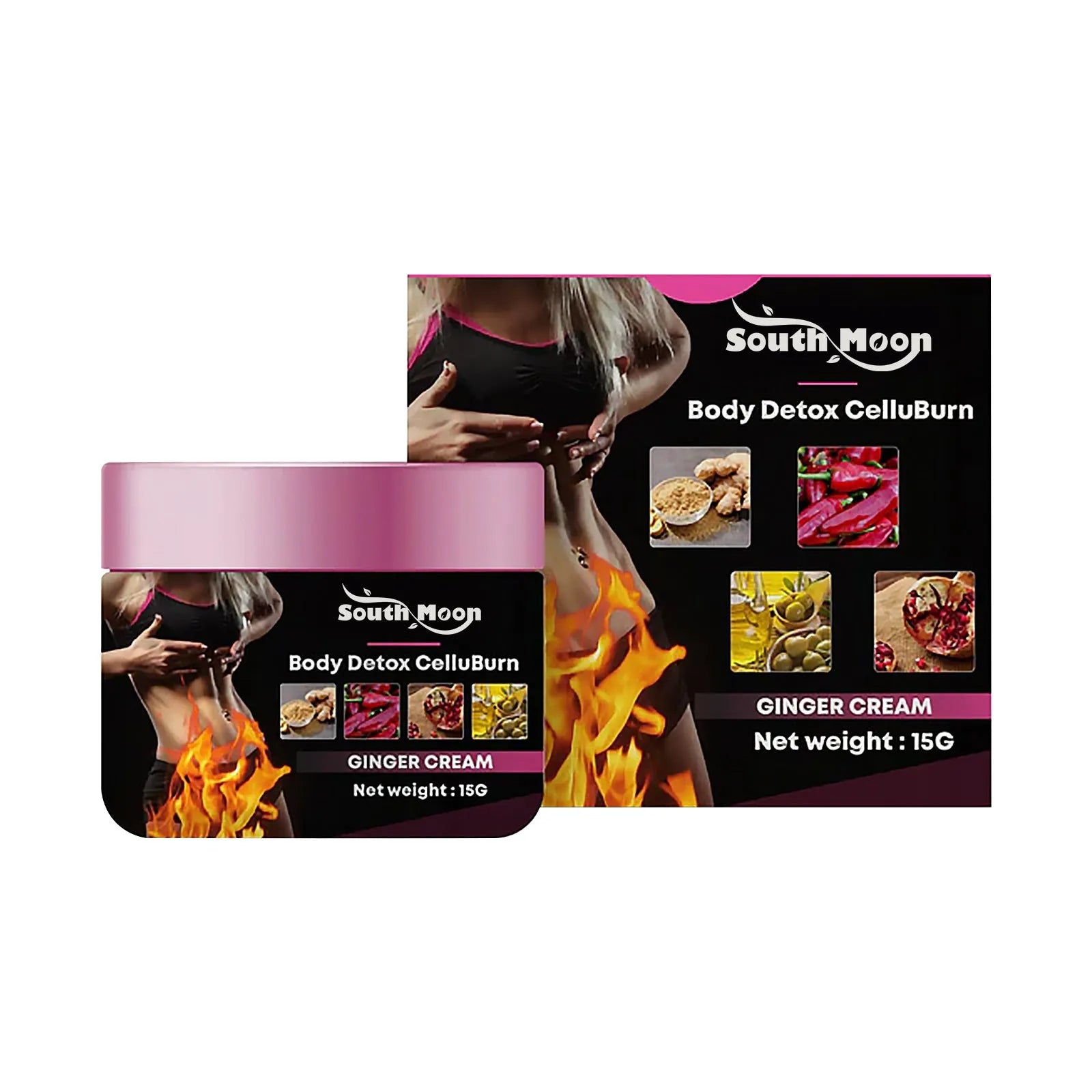 15g tube of ginger body slimming and tightening cream for thighs