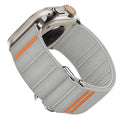 Elastic nylon Apple Watch band with stainless steel buckle in multiple colour options