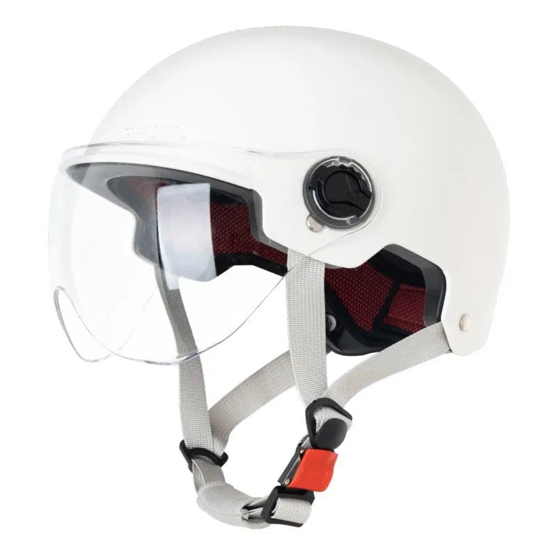 3C certified polypropylene electric vehicle helmet with sun protection in multiple colour options