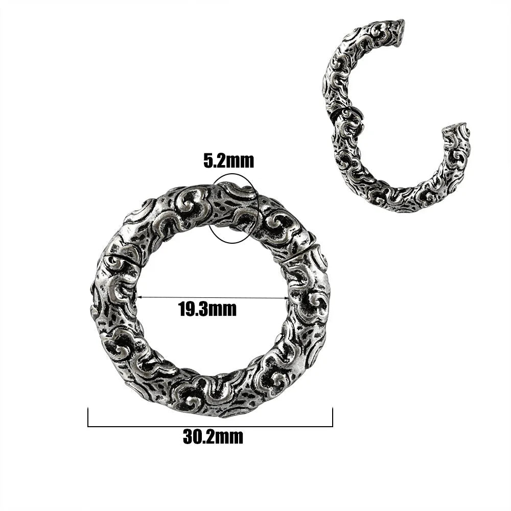 Shaped totem pattern stainless steel earrings with electroplated finish in fashion colours