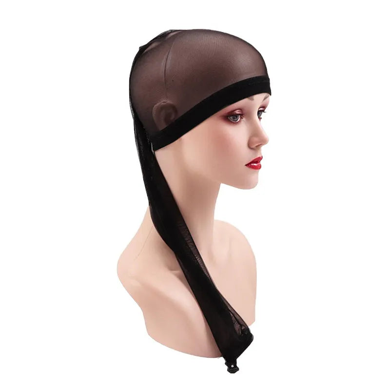 Breathable mesh wig cap in multiple colours including leopard print for long hair wigs
