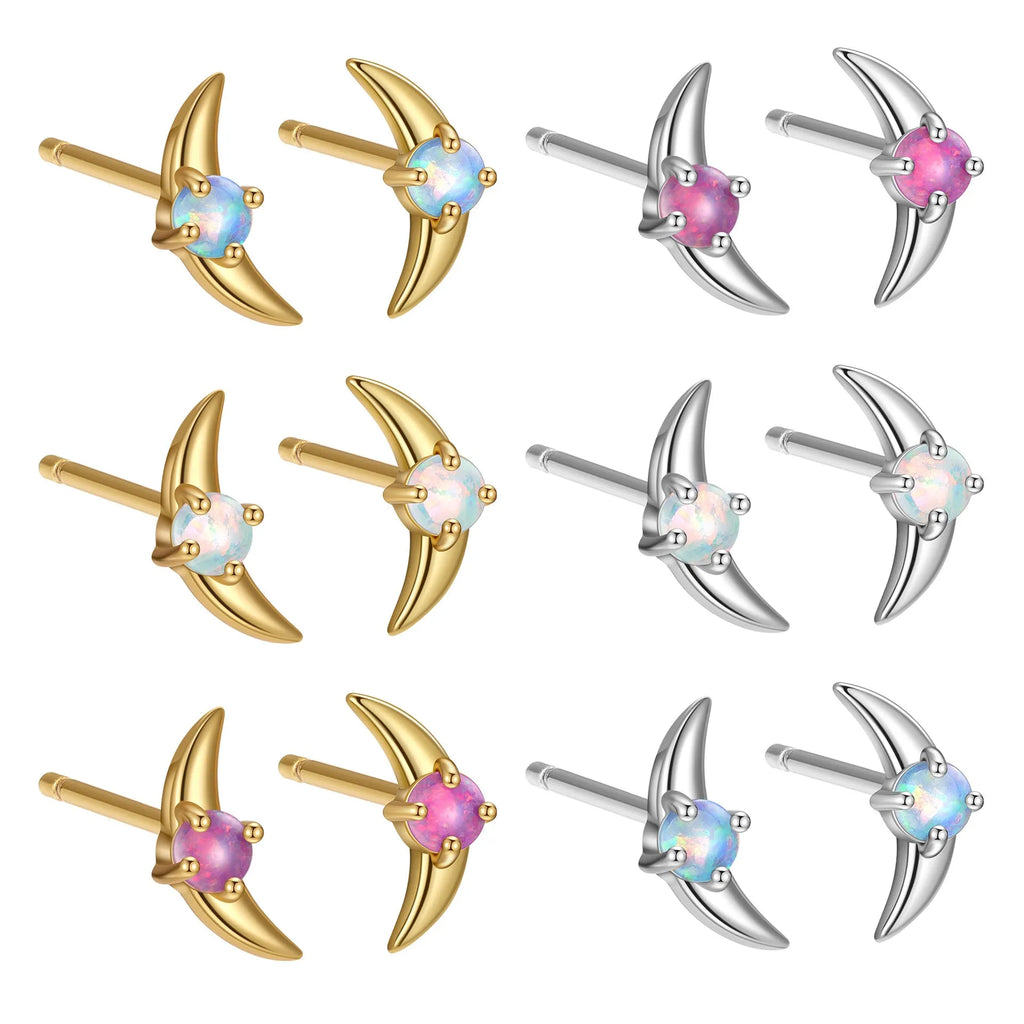 925 silver geometric earrings for women with electroplated finish