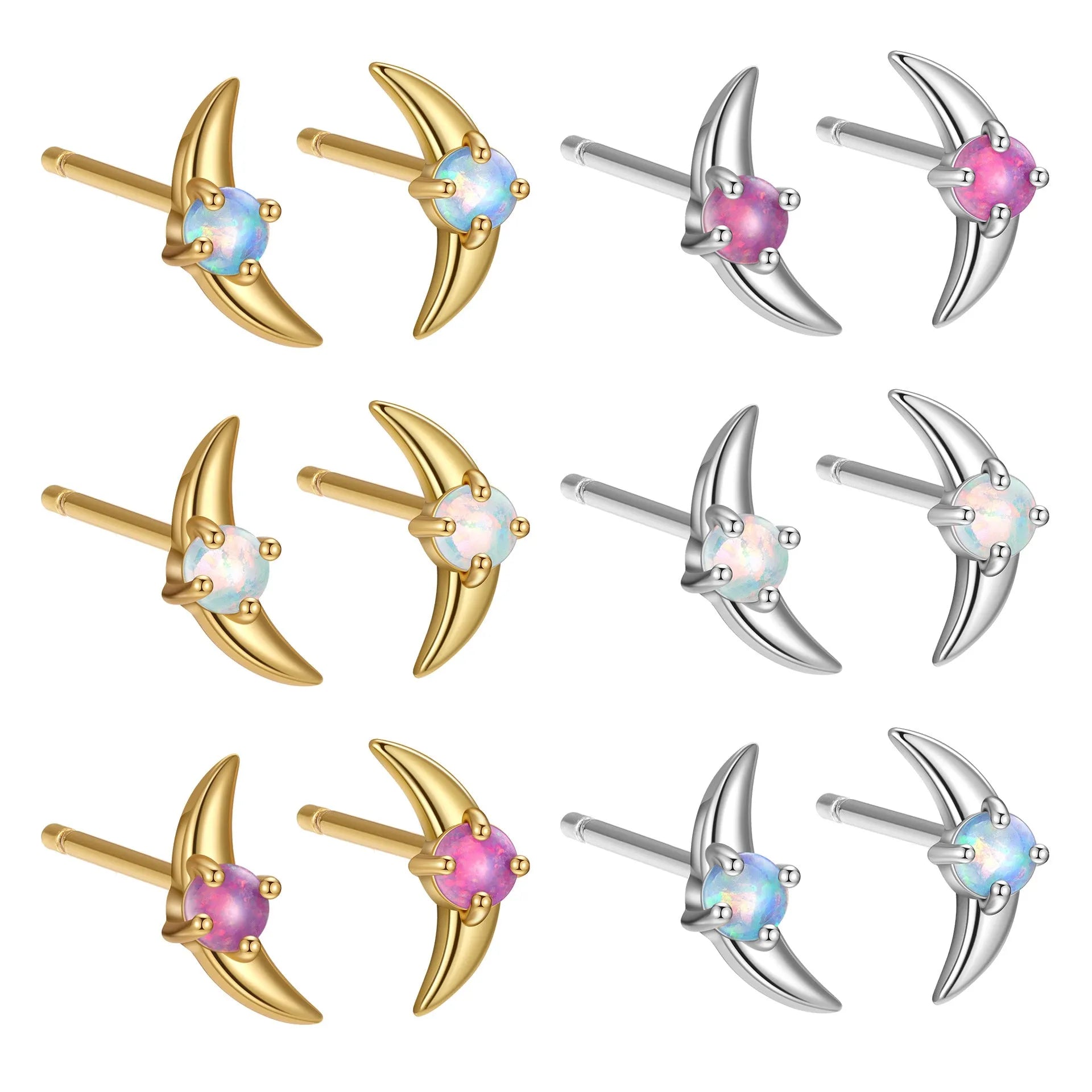 925 silver geometric earrings for women with electroplated finish