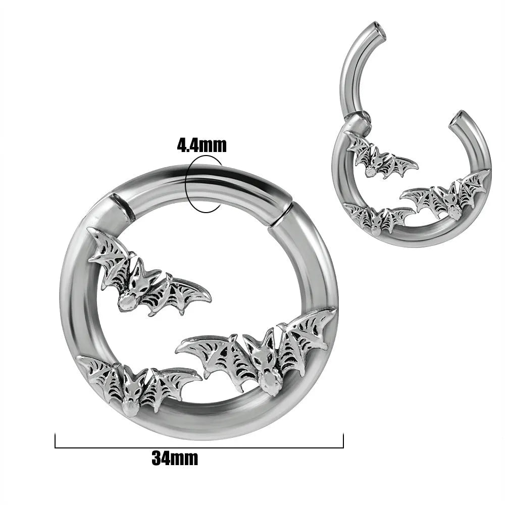 Shaped totem pattern stainless steel earrings with electroplated finish in fashion colours