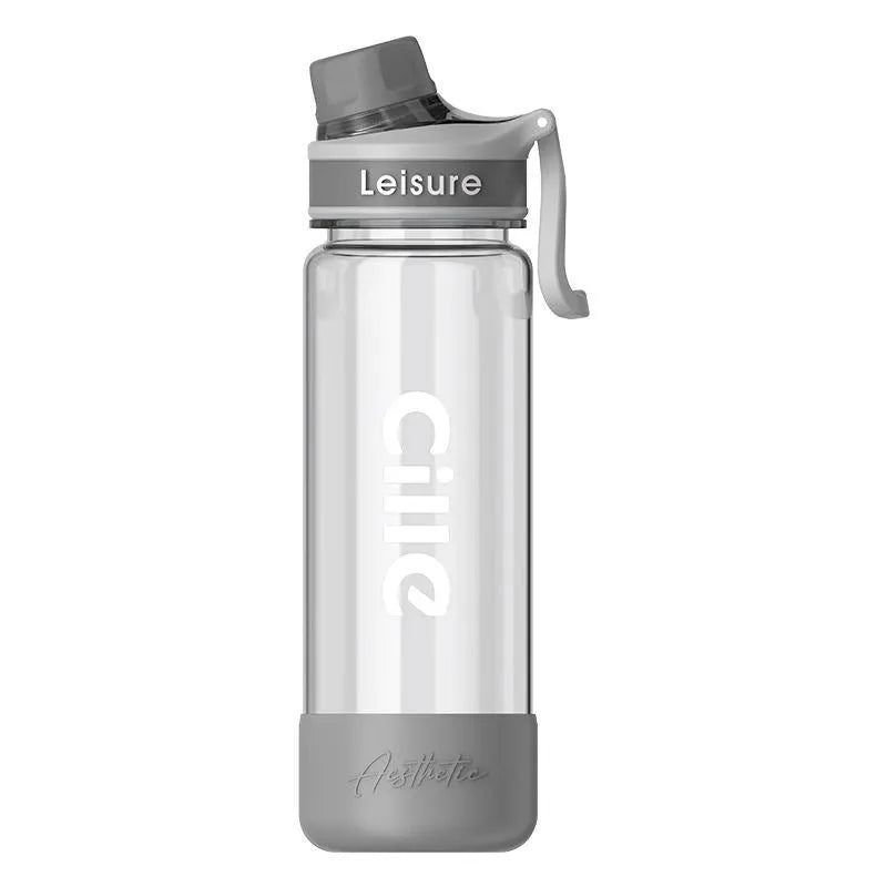 Plastic straw cup in grey, green or pink colours with 520ml, 780ml or 1000ml capacity options