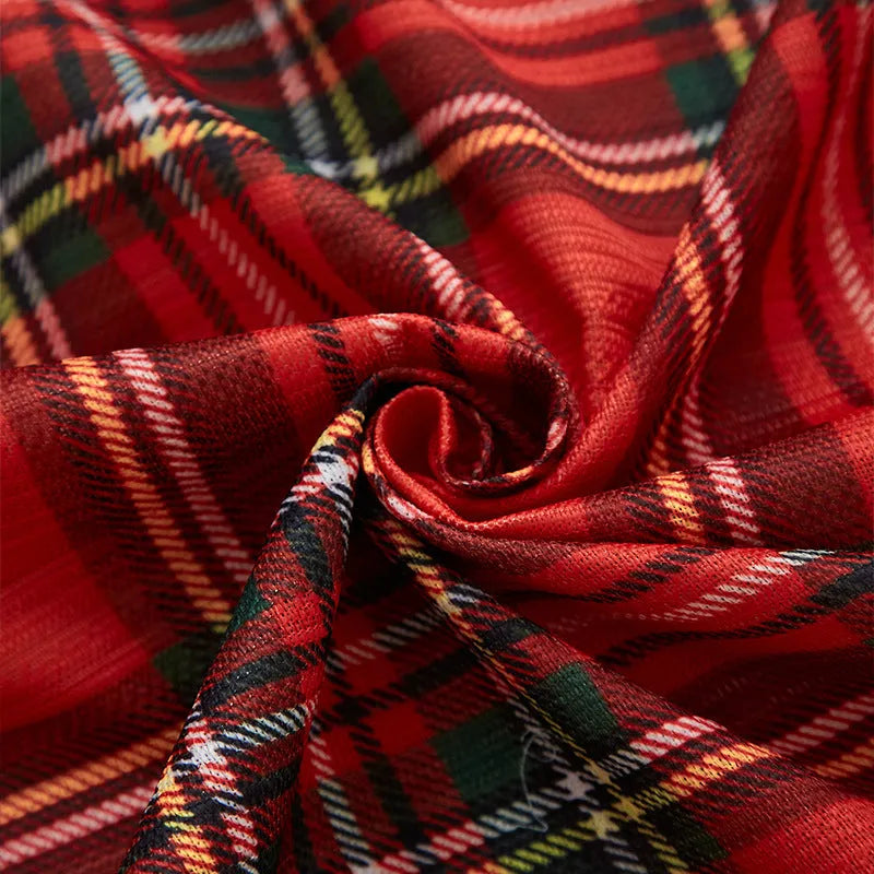 American-style printed Christmas curtain with semi-sunshade function on polyester fabric