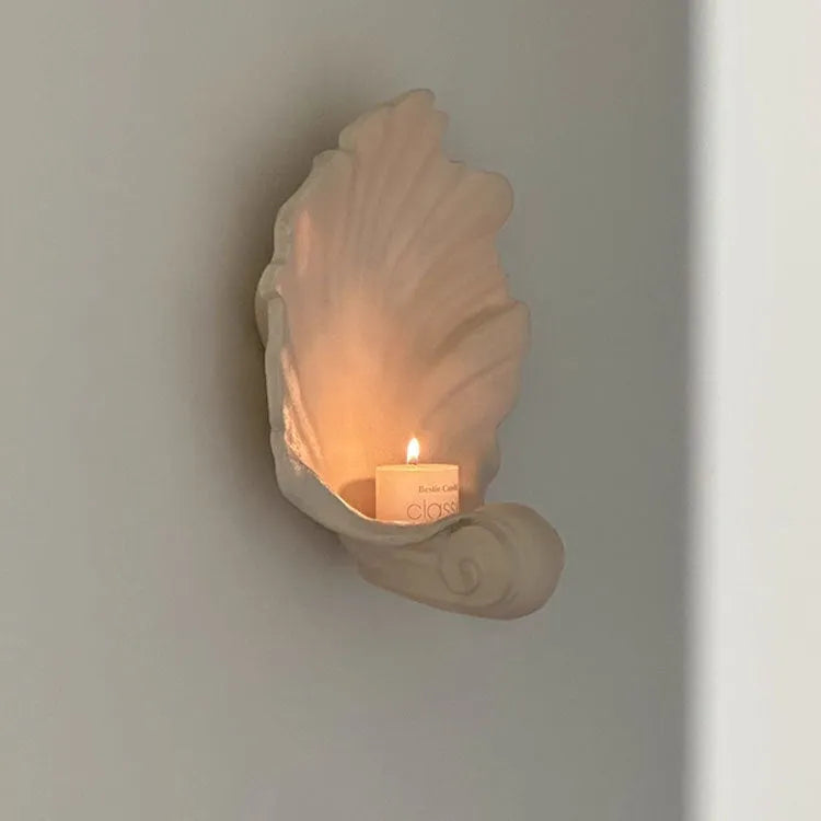 White resin fruit plate decoration with detailed simulation shell design for table centrepiece displays