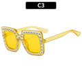 Plastic fashion sunglasses in multiple colour combinations including black frame grey piece and pink mercury options