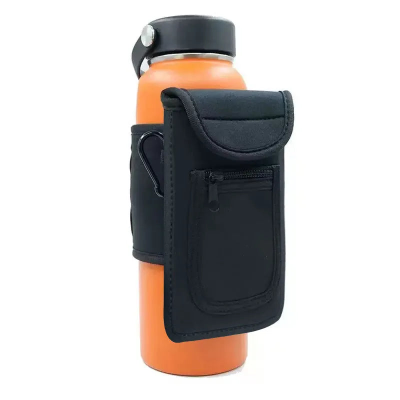Cloth fitness cup sleeve for kettle storage with magnetic closure option in multiple colours