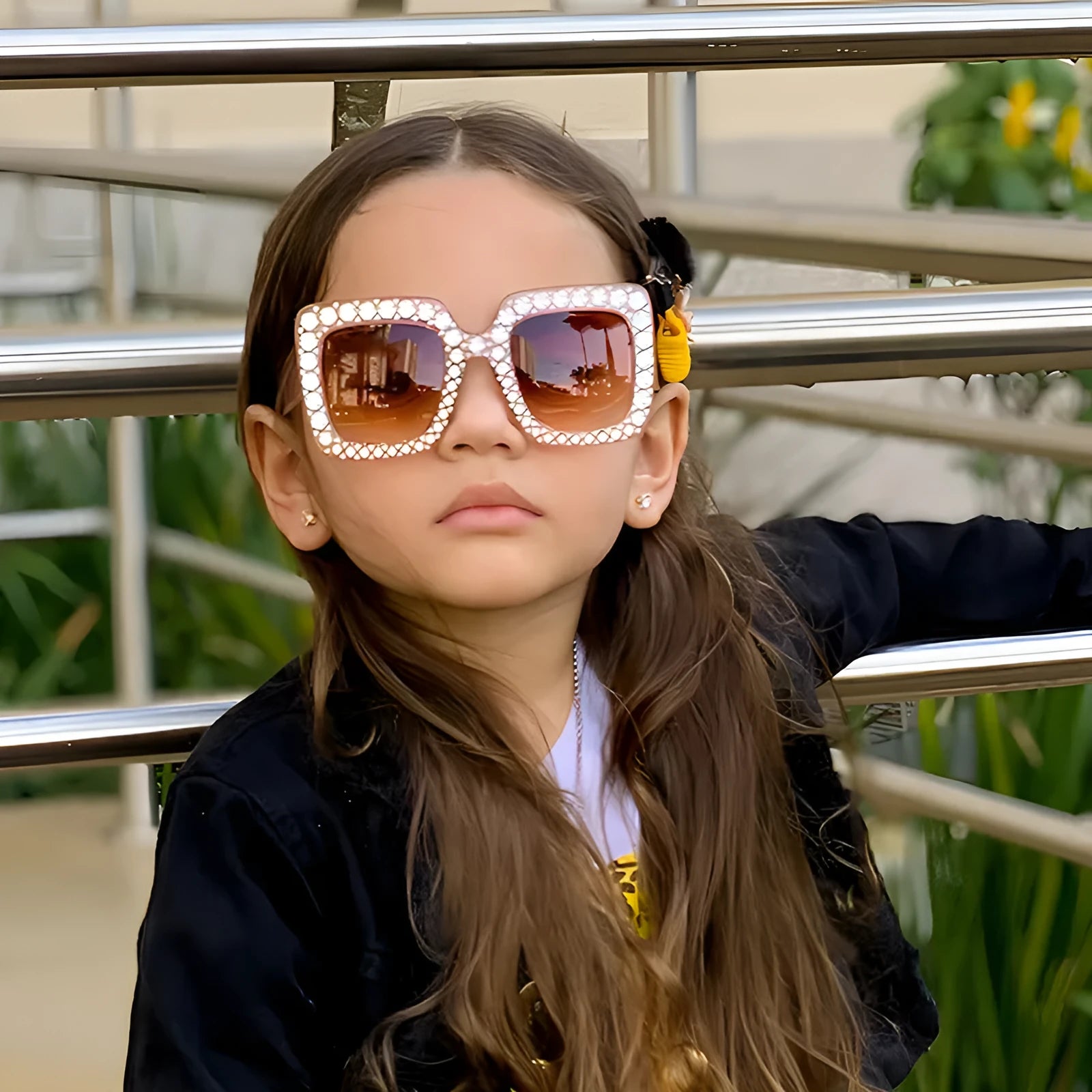 Plastic fashion sunglasses in multiple colour combinations including black frame grey piece and pink mercury options