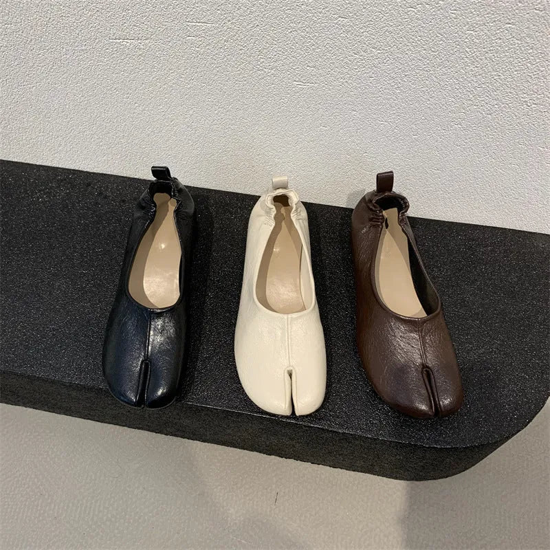 Women's low chunky heel round toe pumps in apricot, black, brown colours