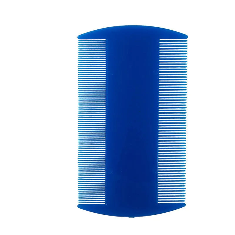 Plastic fine teeth double-edged comb for pets and people in various colours