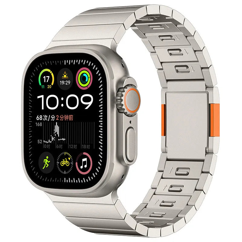 Stainless steel magnetic buckle watch strap for Apple Watch in multiple colour options.