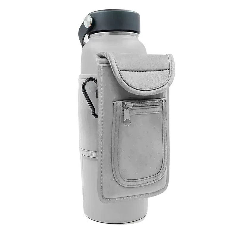 Cloth fitness cup sleeve for kettle storage with magnetic closure option in multiple colours