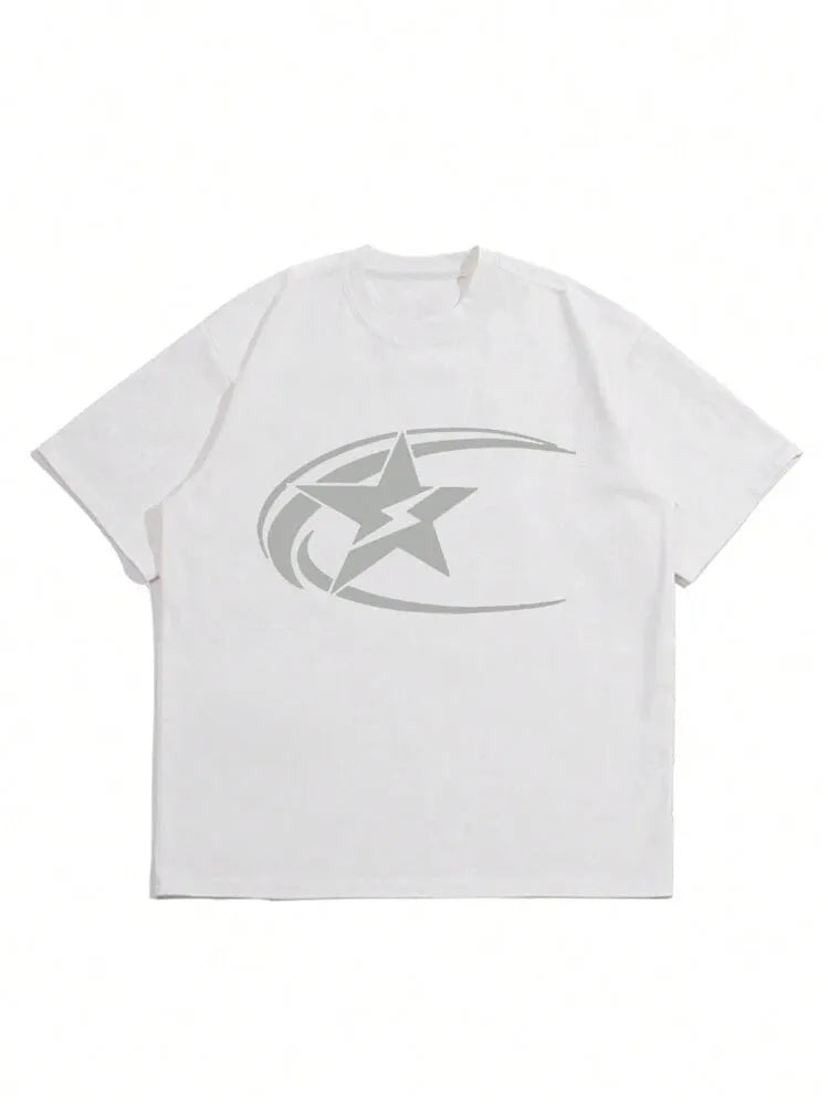 Men's pure cotton short sleeve T-shirt in Japanese retro style, solid colour