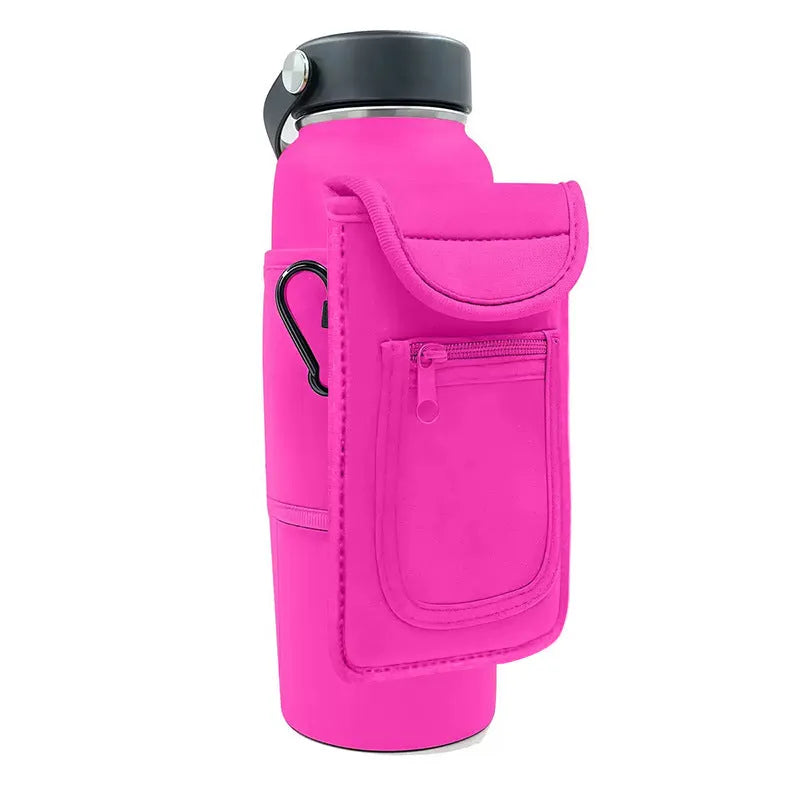 Cloth fitness cup sleeve for kettle storage with magnetic closure option in multiple colours
