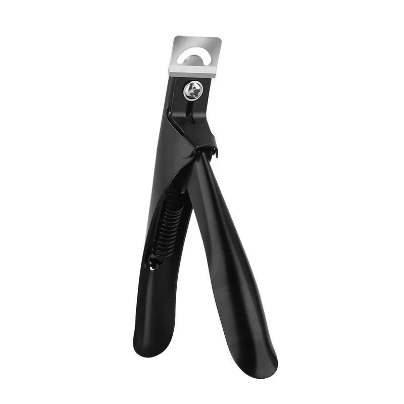 French manicure scissors with U-shaped cutting edge in stainless steel construction