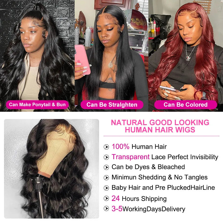 Black synthetic front lace wig with long curly hair and side-swept bangs
