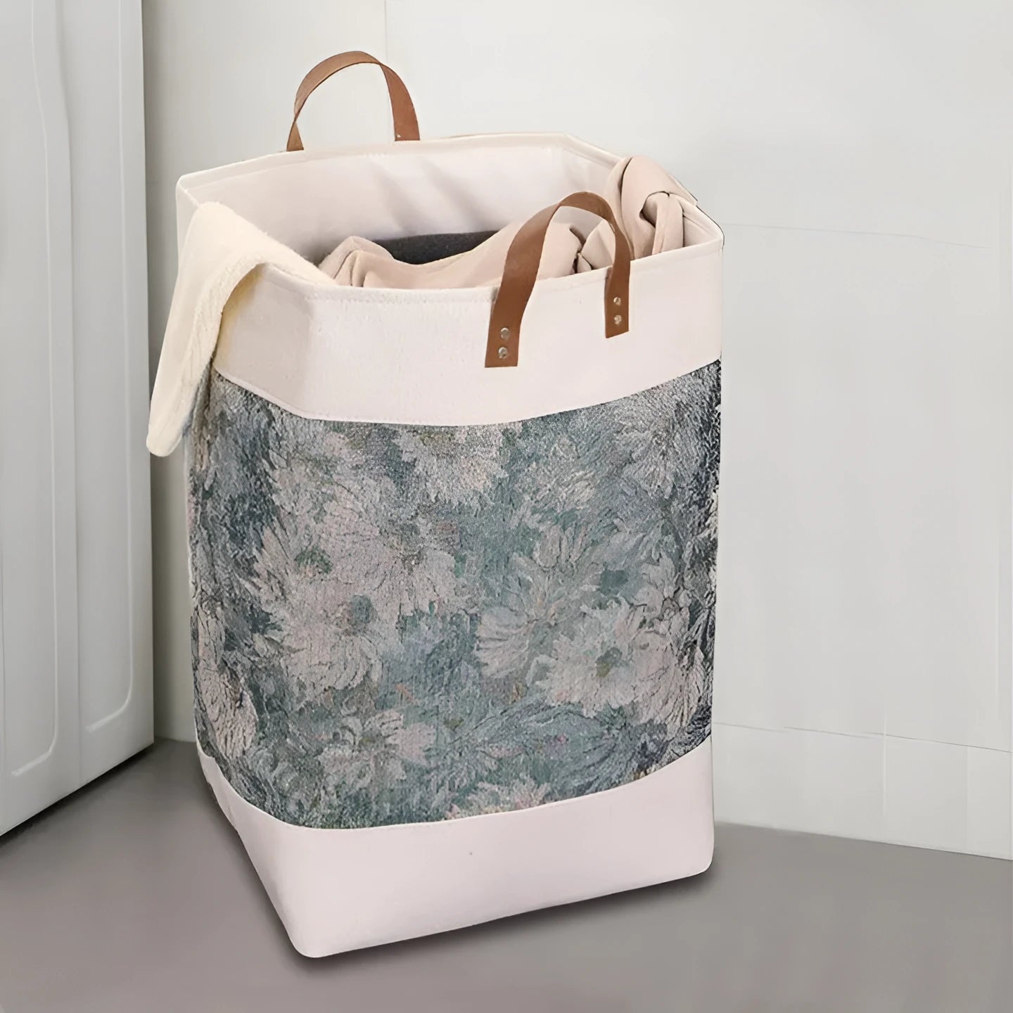 35x35x55cm fabric storage box for clothes and quilt organisation in colourful bear pattern