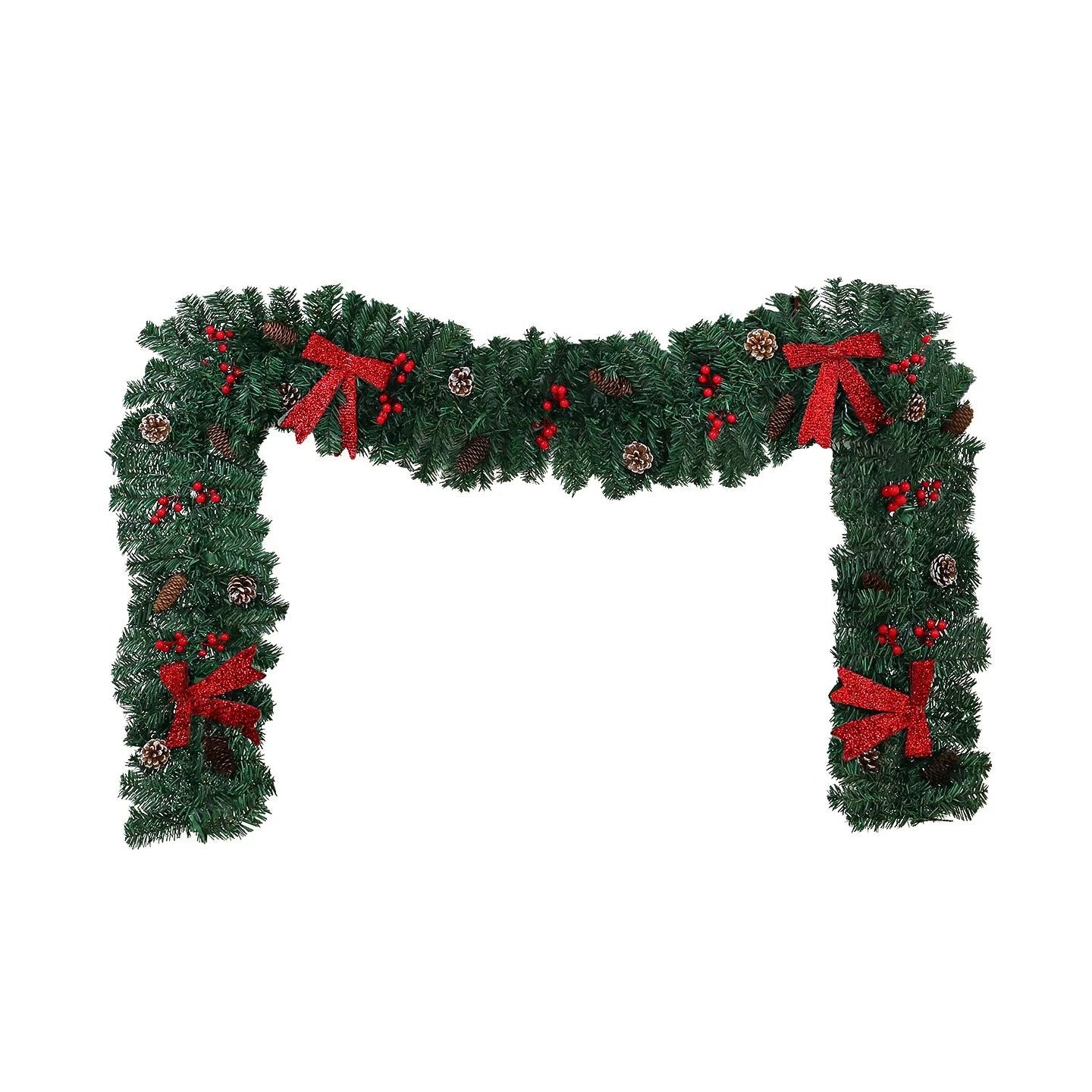 Christmas rattan pine cone bow decorative cane with European style design for festive arrangements