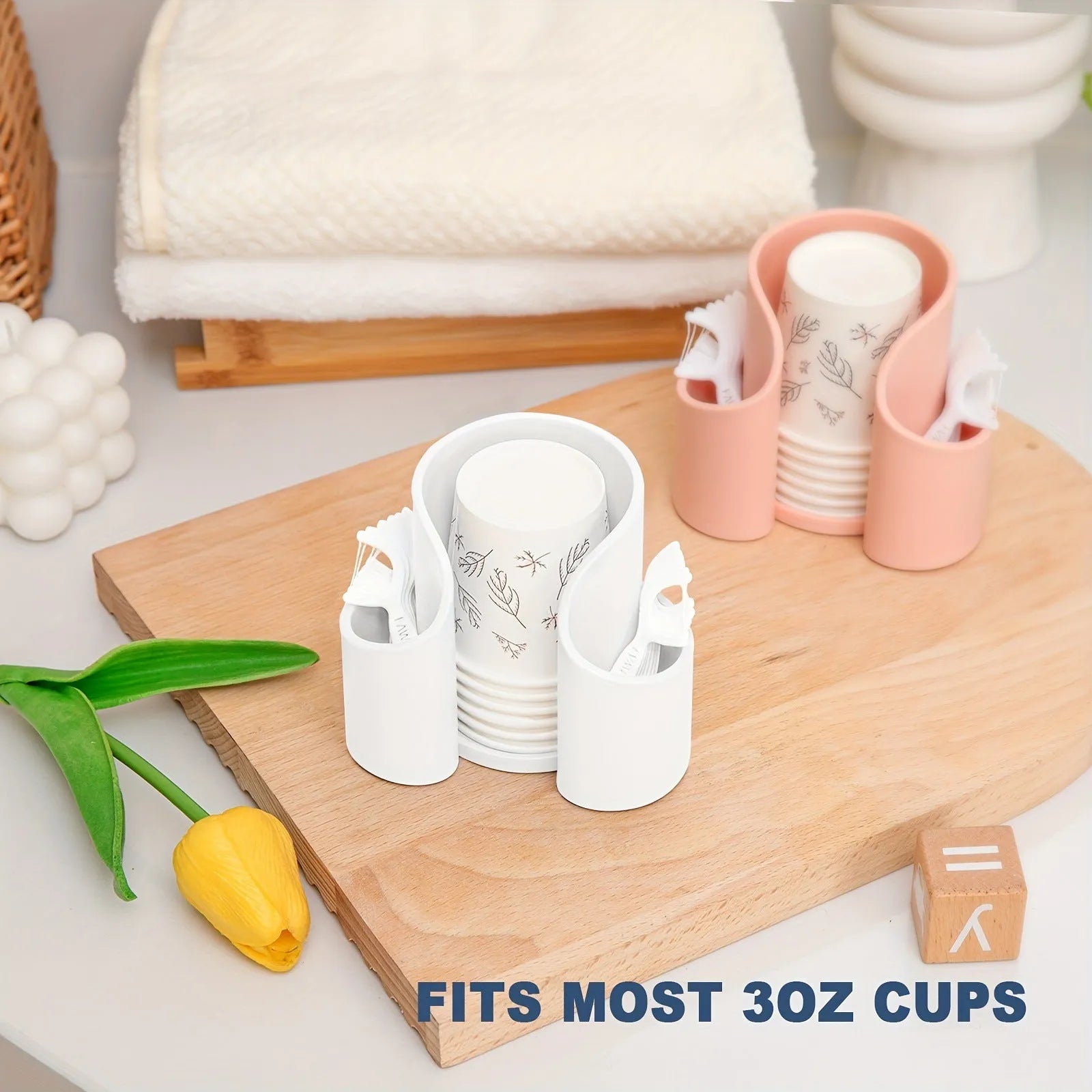 A solid-colour plastic dental floss storage box in a modern simplicity style.