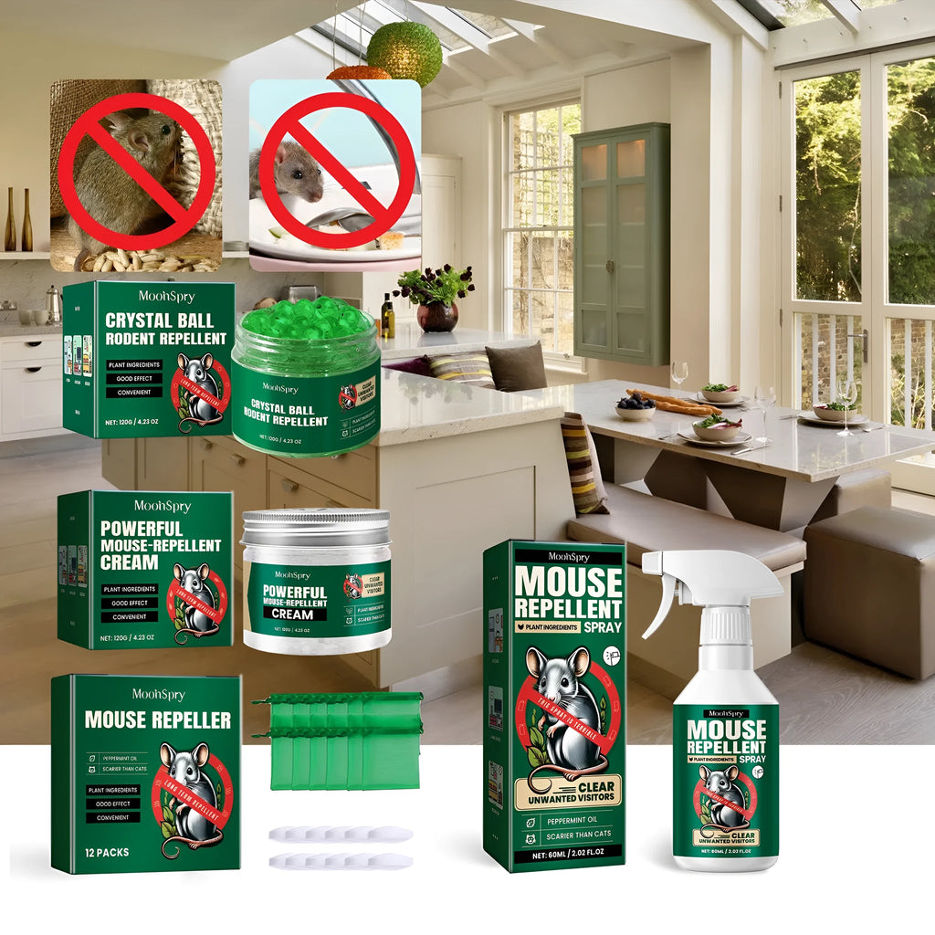 60ml natural rat repellent spray bottle with plant-based formula for home and outdoor use